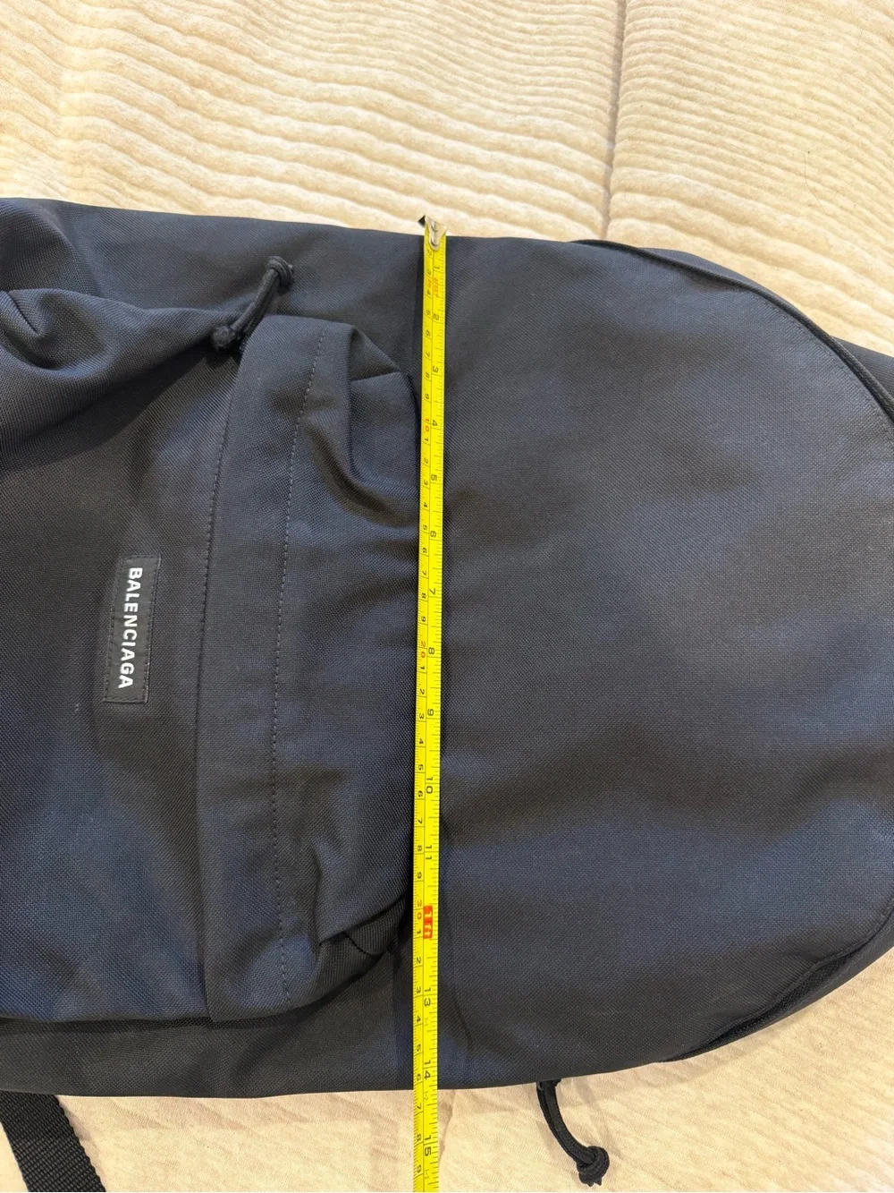 Balenciaga Black Backpack with Front Pocket